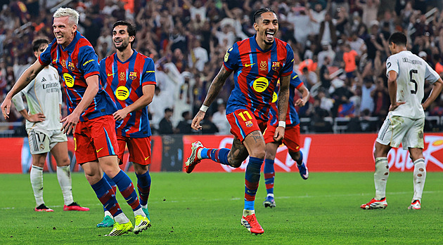 Superpohár pro Barcelonu pošestnácté, finále s Realem rozhodl Raphinha